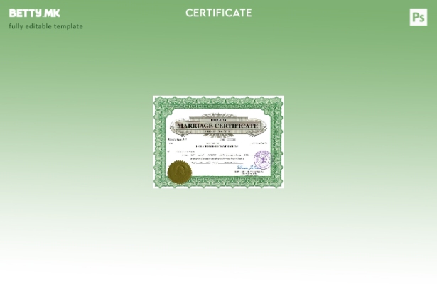 модерен стил Уругвајски извод за брак Шаблон за Word и PDF